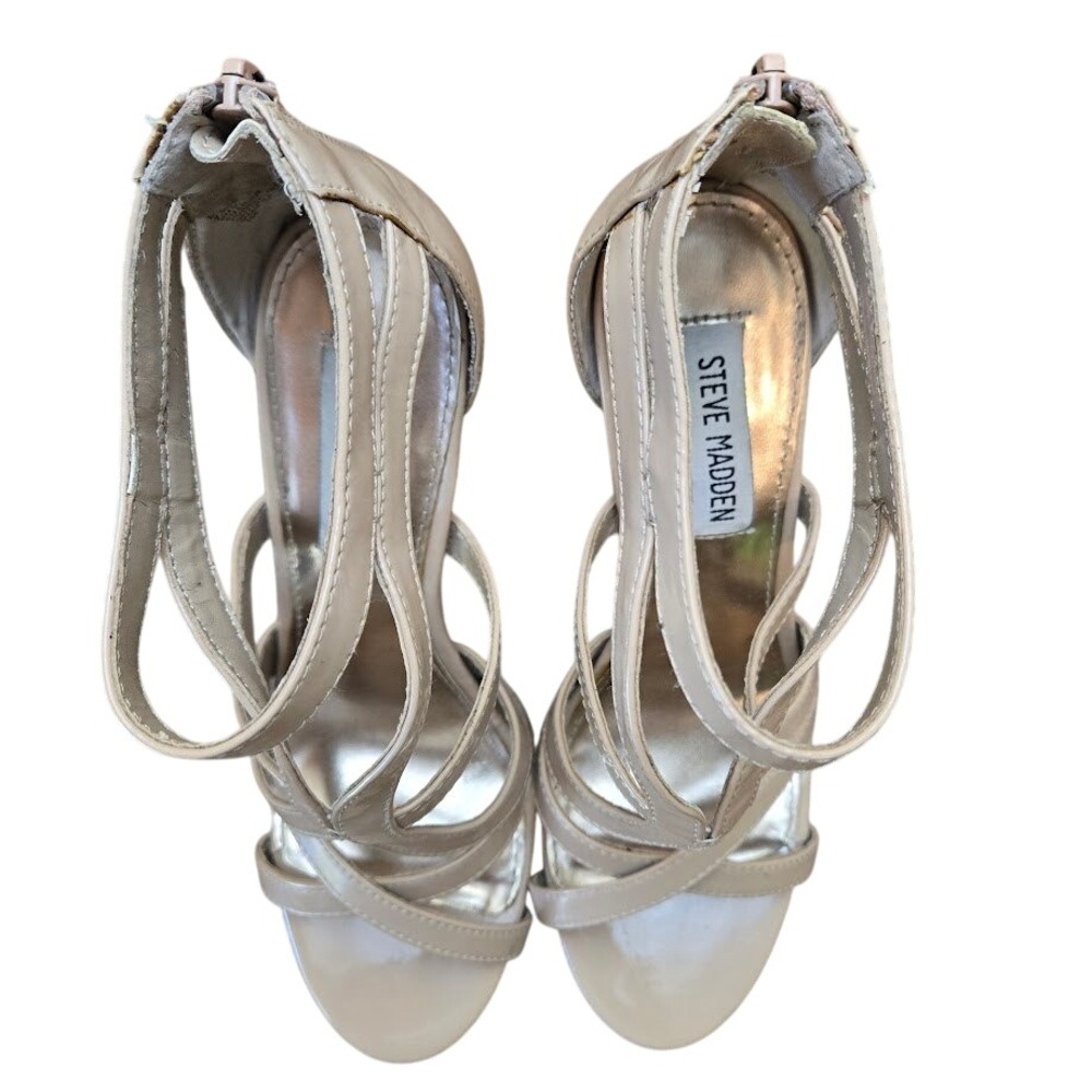 Steve Madden Maree Strappy Nude Beige High Heels Women's Size 7.5 - Picture 9 of 9